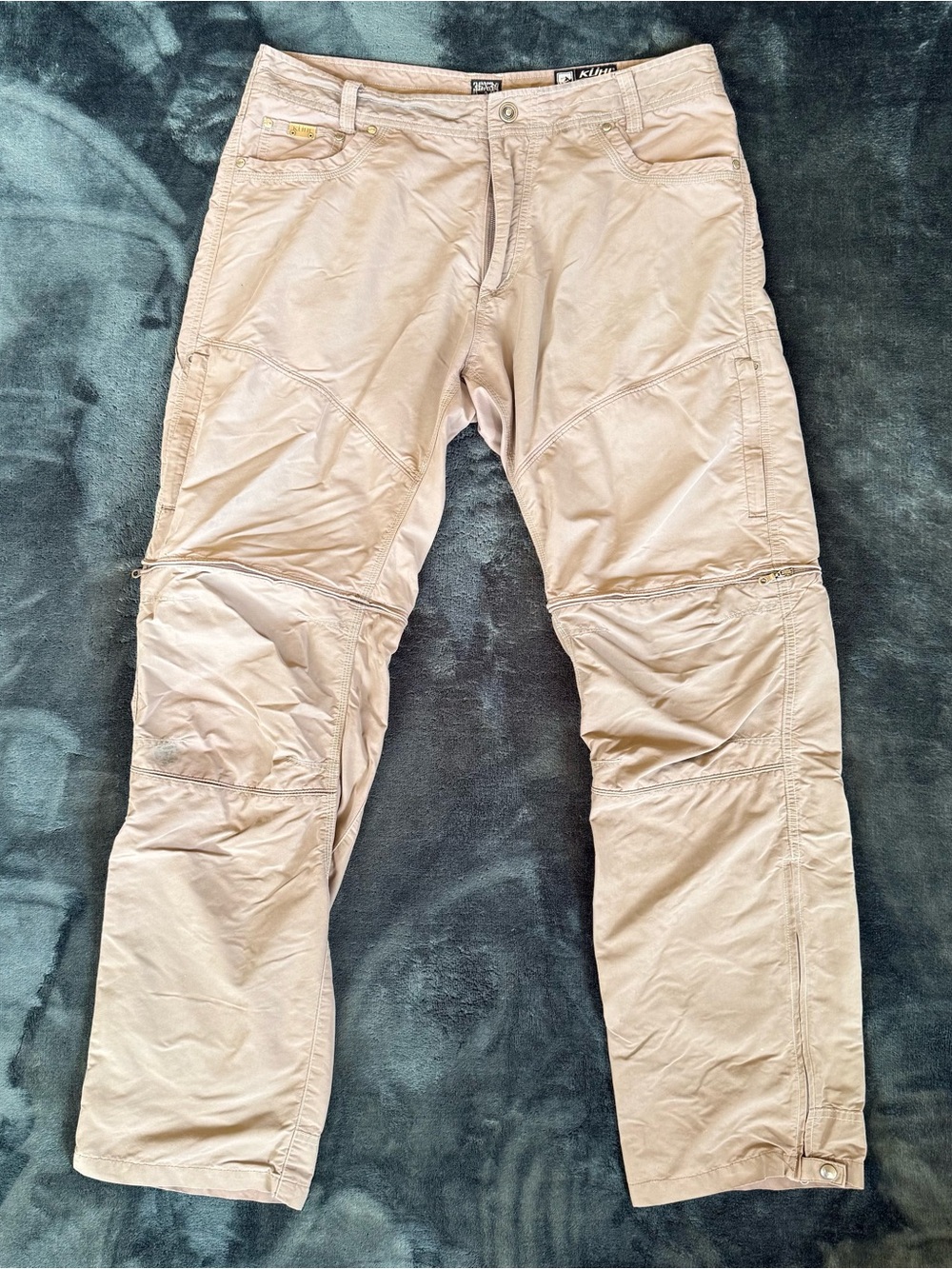 KUHL Liberator Stealth Zip-Off Convertible Khaki Cargo Hiking Pants 36x34